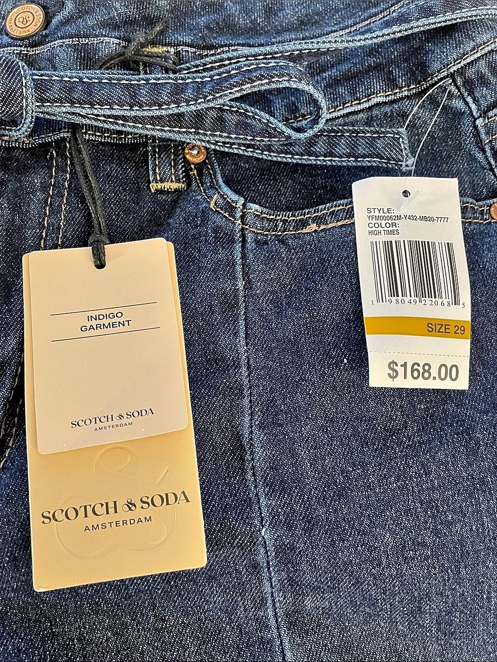 Scotch & Soda Free Spirit Straight Leg Jeans in Blue Waist 29 NWT - Picture 4 of 10